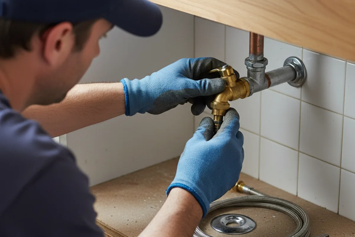Shutoff valve and fitting work during Faucet and Fixture Repair in Brandon
